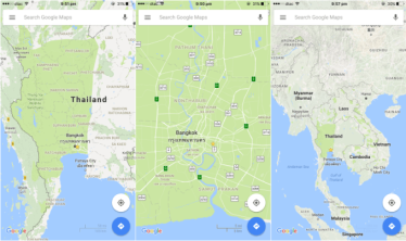 Google Maps ละเมอประมวลผลผิดพลาด เปลี่ยนกรุงเทพฯ เป็นป่าไม้เขียวขจี (ซะงั้น)