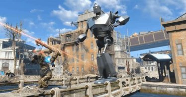 หุ่นยักษ์ Iron Giant โผล่ในเกม Fallout 4 !!