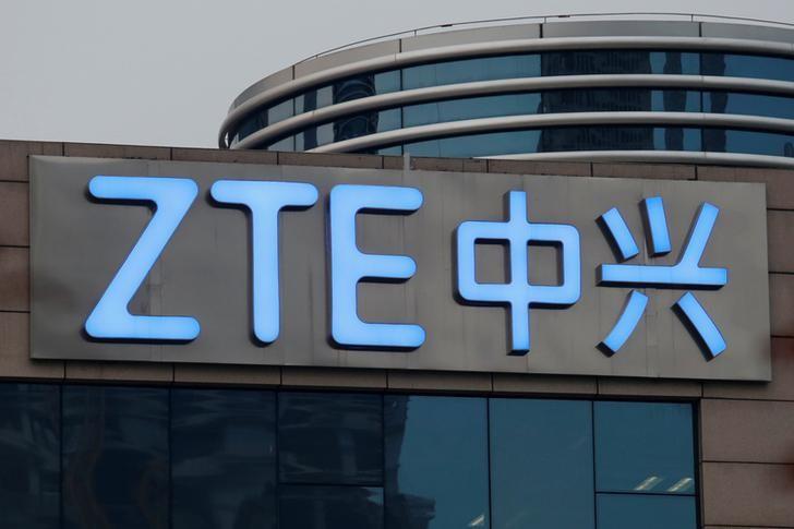 The company name of ZTE is seen outside the ZTE R&D building in Shenzhen, China April 27, 2016.      REUTERS/Bobby Yip/File Photo