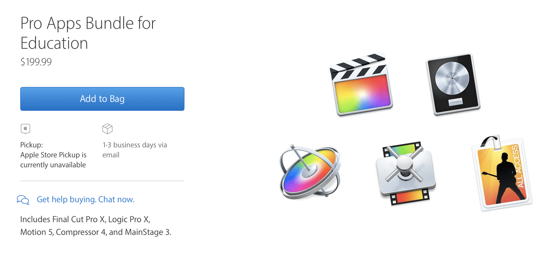 Apple จัดให้นักศึกษา มัดรวม Final Cut Pro, Logic Pro, Motion, Compressor และ MainStage ราคา $199 เท่านั้น!