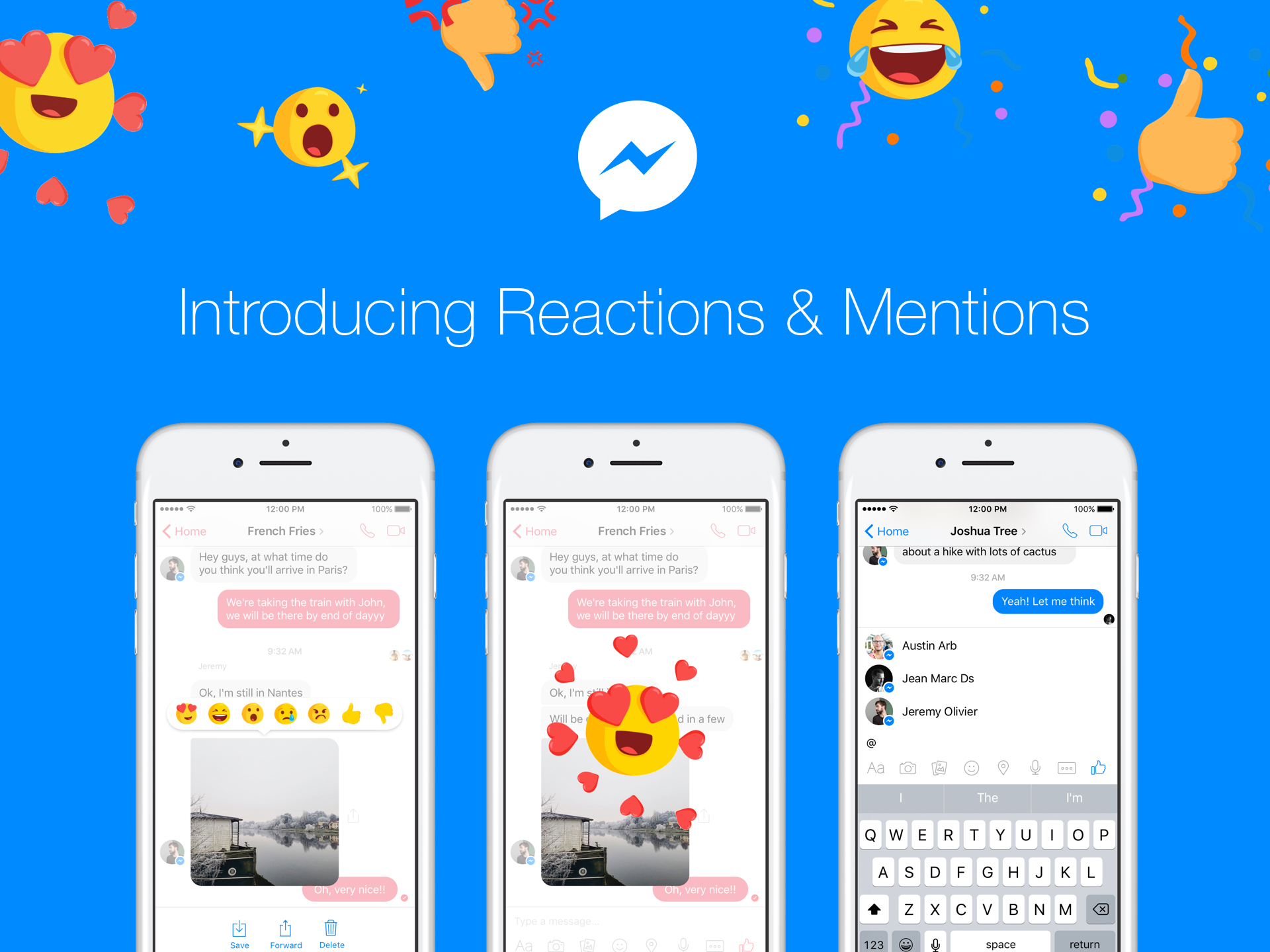Messenger สามารถกด Reaction แสดงความรู้สึกและ Mention ในแชทได้แล้ว!
