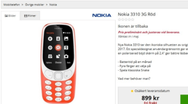พบ “Nokia 3310 ที่รองรับ 3G” วางขายออนไลน์ในสวีเดน ต้นสังกัดแจง “ข้อมูลผิด”