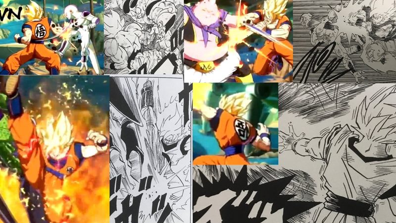 เทียบกันชัดๆ เกม Dragon Ball FighterZ กับต้นฉบับในหนังสือการ์ตูน