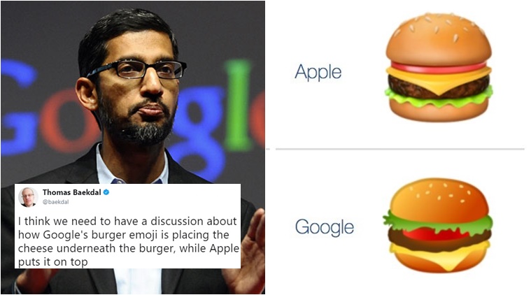 ซีอีโอ Google สั่งทีมงานรีบแก้ emoji รูปเบอร์เกอร์ หลังวางชีสผิดตำแหน่ง!