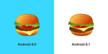 Android 8.1 แก้ปัญหาตำแหน่งชีสในแฮมเบอร์เกอร์และอีโมจิอื่นๆ ด้วย