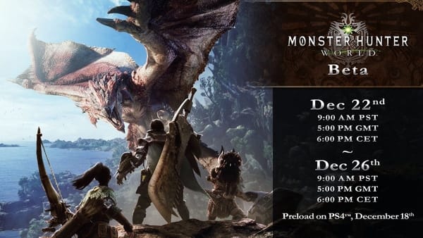 เกม Monster Hunter: World เปิดให้ลองเล่นอีกรอบวันที่ 22 ธันวาคม นี้