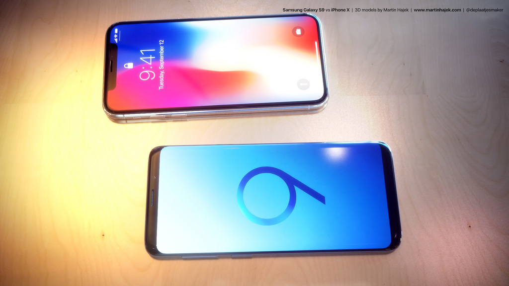 ยลโฉมภาพเรนเดอร์เทียบดีไซน์ Galaxy S9 กับ iPhone X ใครจะสวยปังกว่ากัน!