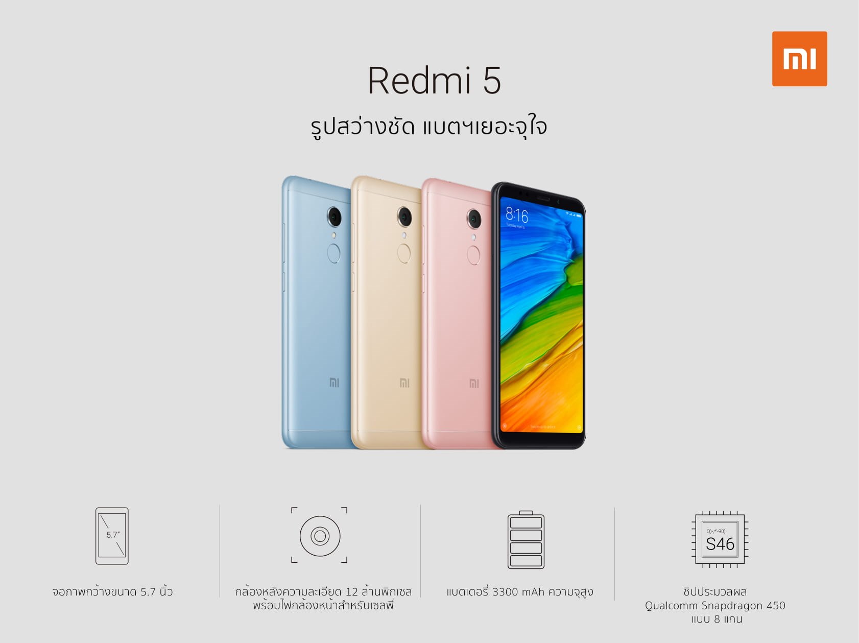 เปิดตัว Redmi 5 และ Redmi 5 Plus นิยามใหม่ของหน้าจอแบบ Full-Screen