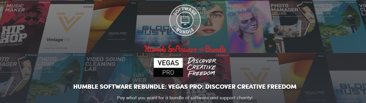 Vegas Pro Edit 14 จัดชุดมัดรวมหลายโปรแกรม เหลือ $20 ที่ Humble Bundle