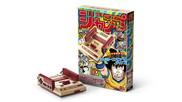 ชมภาพชัดๆเครื่องเกม Famicom Mini สีทองฉบับ Shonen Jump ครบ 50 ปี
