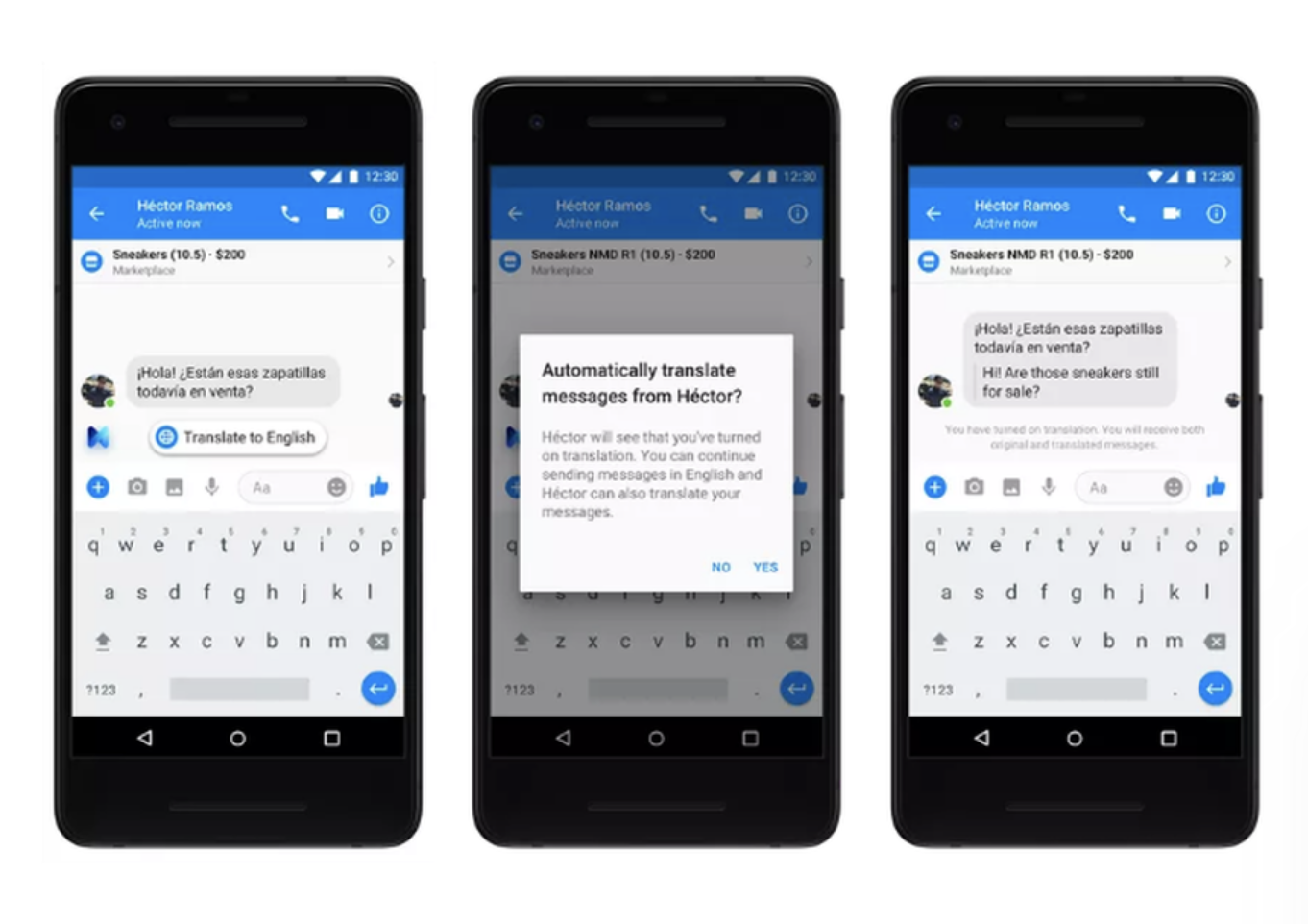 Facebook Messenger อัพเลเวลใหม่แปลภาษาให้อัตโนมัติ