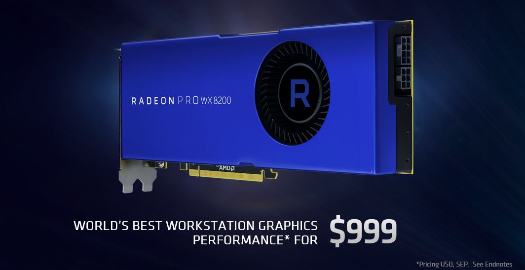 AMD เปิดตัว Radeon™ Pro WX 8200 มอบประสิทธิภาพกราฟิกระดับเวิร์กสเตชั่นที่ดีที่สุดให้คุณ