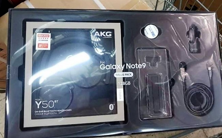 ภาพหลุด Samsung Galaxy Note 9 ชุดสุดคุ้ม พร้อมหูฟัง AKG และสาย HDMI