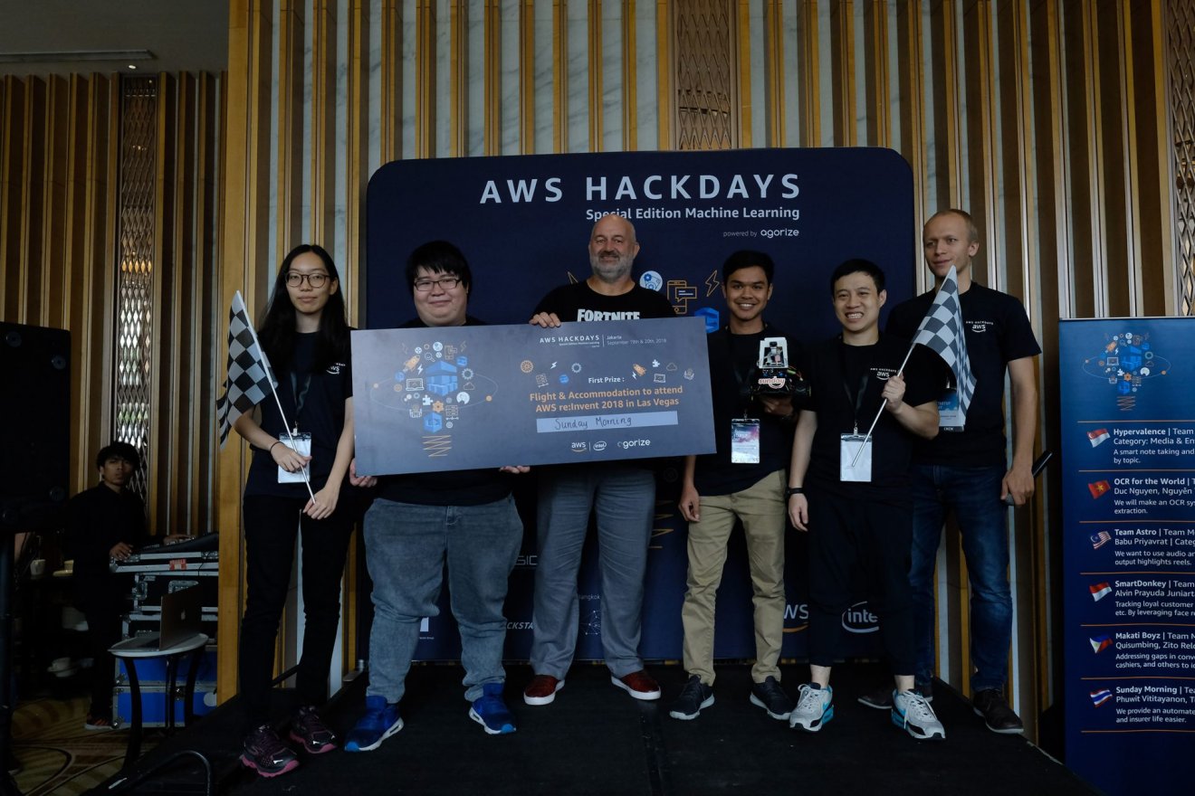 คนไทยเจ๋ง!! คว้าแชมป์ระดับอาเซียน ในการแข่งขันรอบชิงชนะเลิศ AWS Hackday 2018