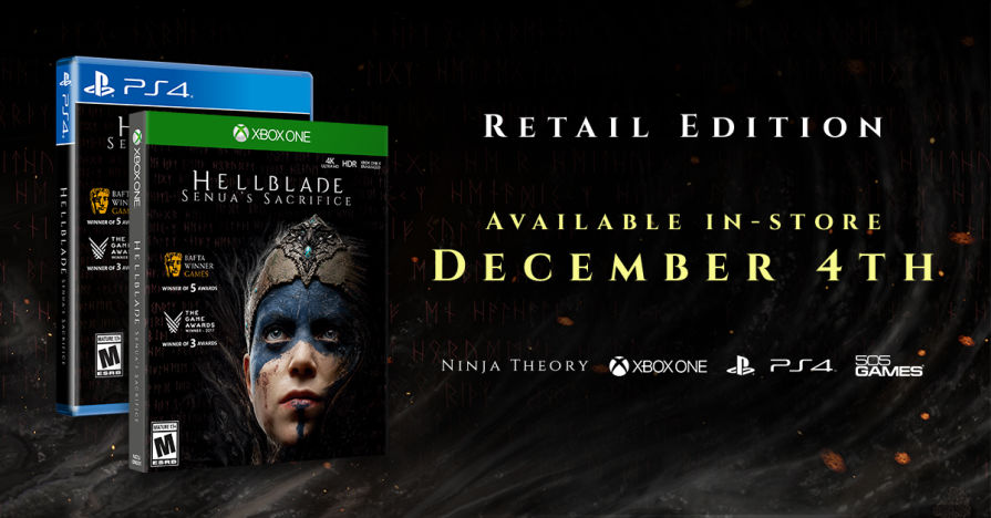 Hellblade: Senua’s Sacrifice เตรียมวางจำหน่ายแบบแผ่น 4 ธันวาคมนี้