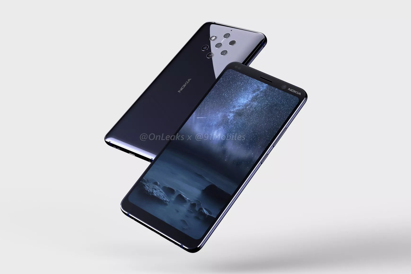 ชมเรนเดอร์ Nokia 9 กับแบบเต็มๆ : เรือธง, กล้อง 5 ตัว, จอไร้ติ่ง