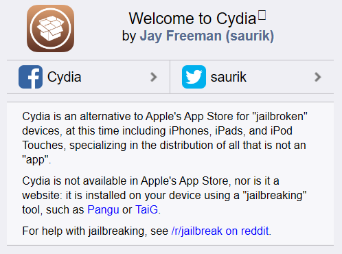 Cydia Homepage