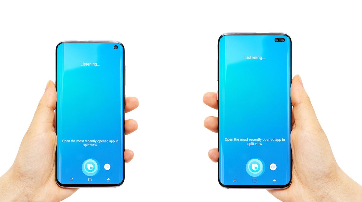 เผยภาพหน้าจอ Galaxy S10 มีกล้องหน้าแบบเจาะรู 2 ตัว!