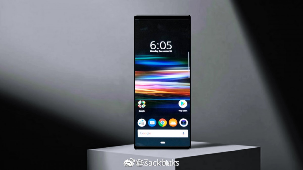 หลุดภาพหน้าจอโฮมสกรีน Sony Xperia XZ4 ขนาดยาวพิเศษ