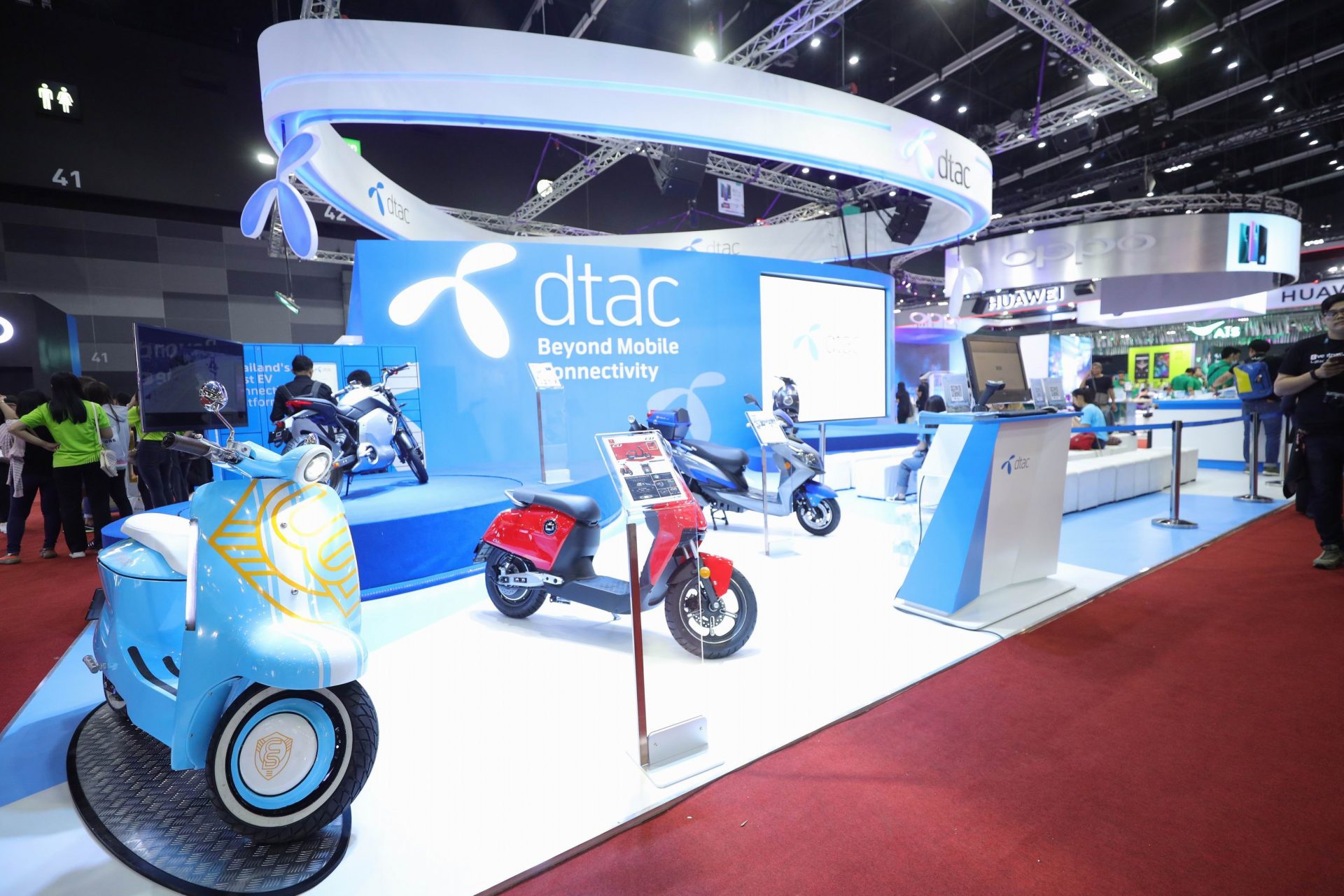 Dtac เปิดตัวแพลตฟอร์มรถมอเตอร์ไซค์ไฟฟ้าแบบครบวงจร ในงาน Thailand Mobile Expo 2019