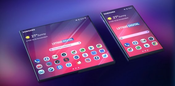 ภาพเรนเดอร์ล่าสุด Samsung Galaxy F จอพับได้ ตัวเครื่องบางเฉียบ และขอบจอบาง
