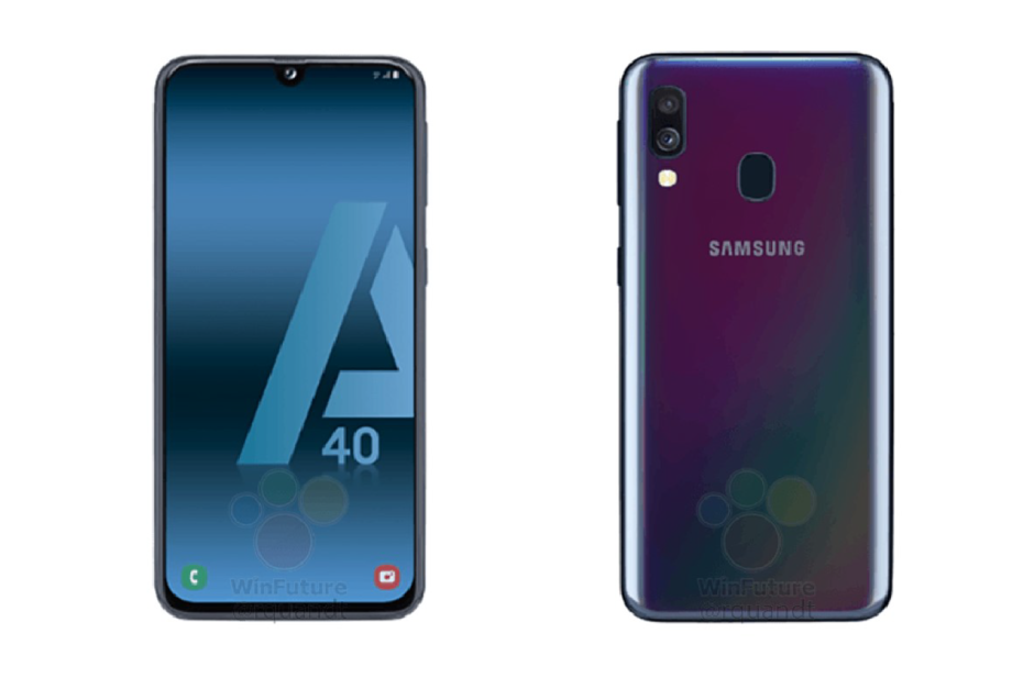 ภาพหลุด Samsung Galaxy A40 : รุ่นกลาง, จอไร้ขอบ Infinity-U และกล้องหลังคู่