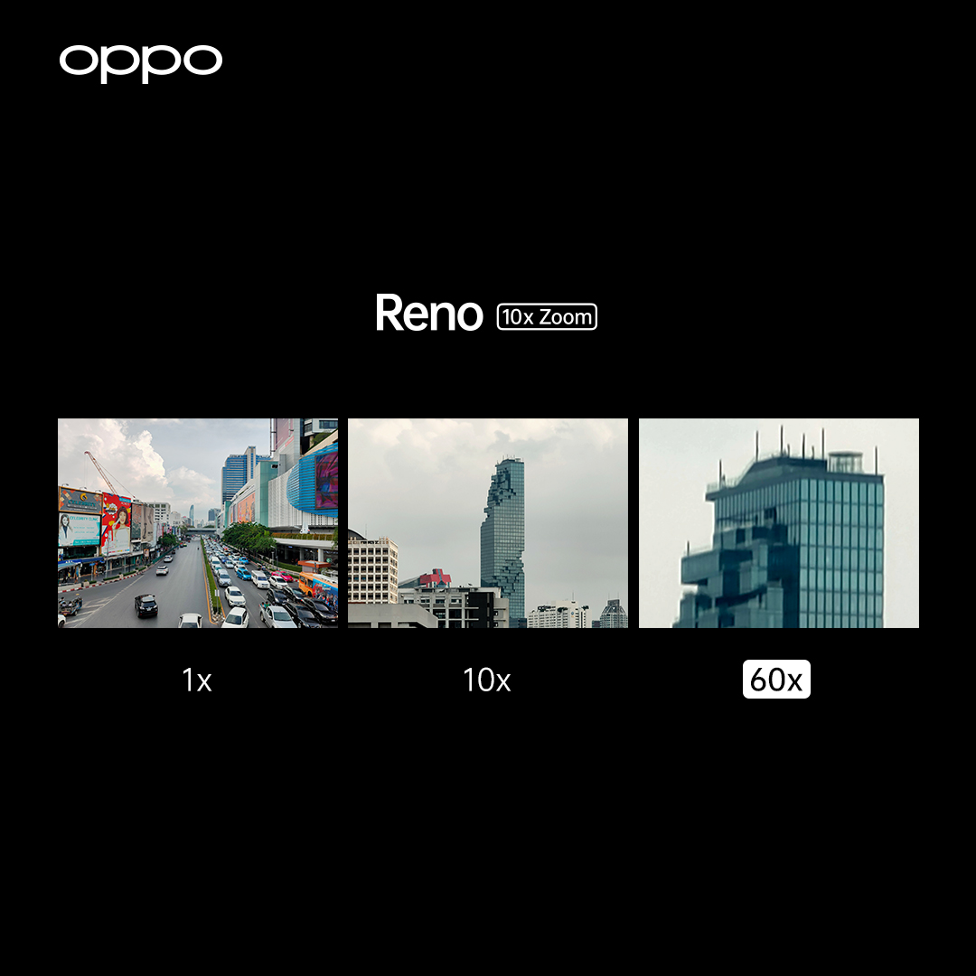 มิติใหม่แห่งการถ่ายรูปด้วย OPPO Reno 10x Zoom ที่สามารถซูมได้ถึง 60 เท่า