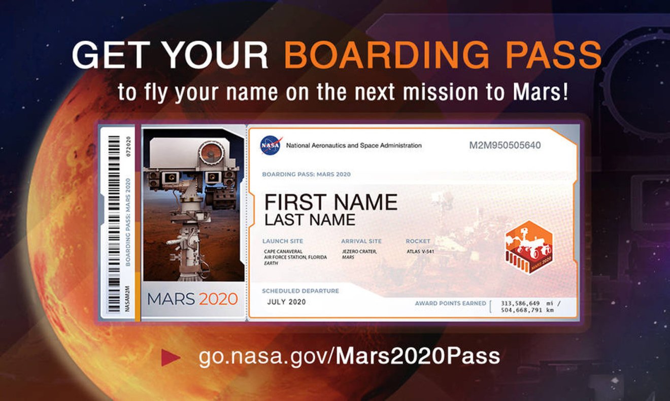 NASA เปิดให้ประชาชนทั่วโลกลงชื่อไปดาวอังคารพร้อมแจก Boarding pass ฟรี!