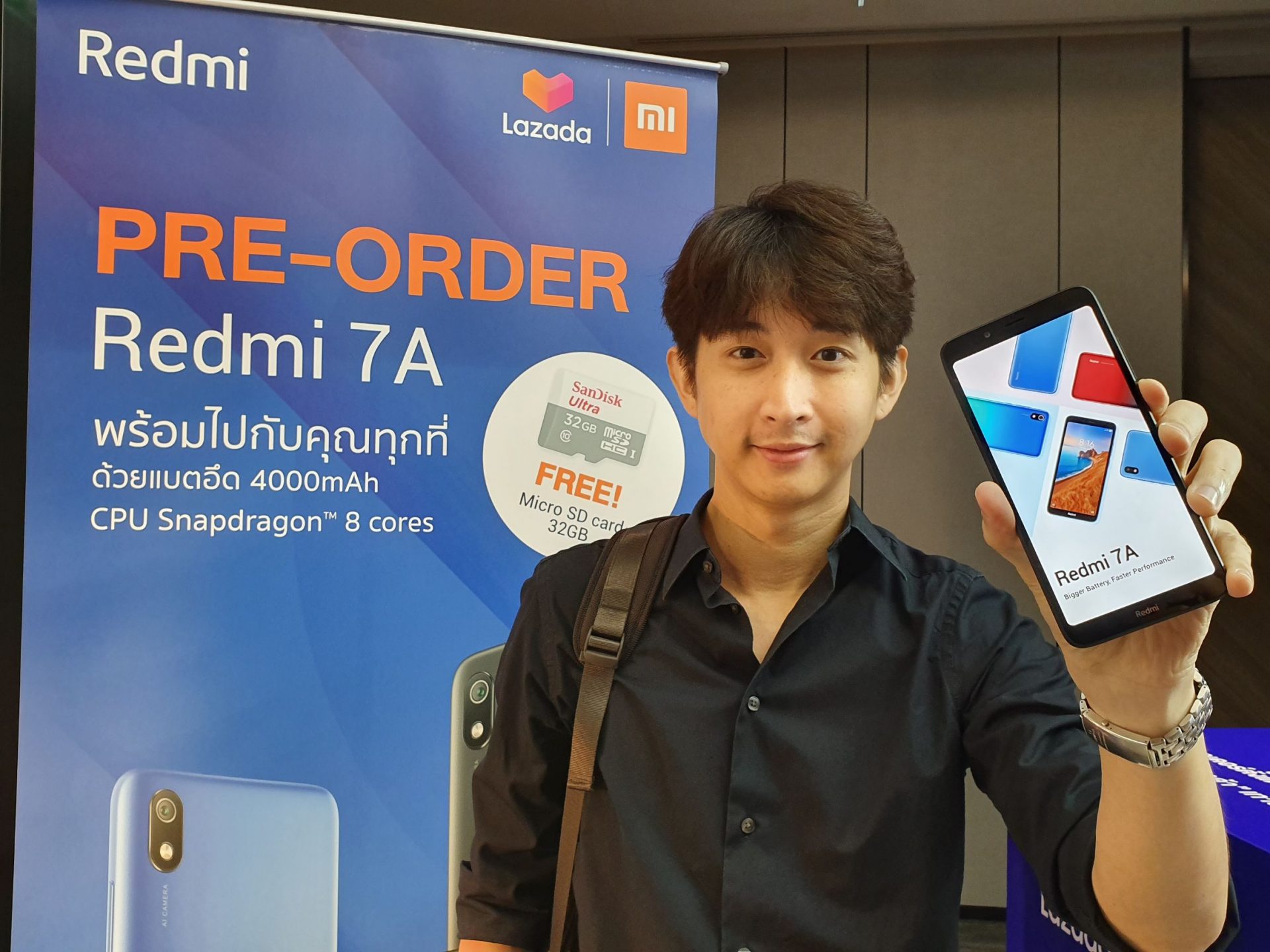 Xiaomi จับมือ Lazada เปิดตัวมือถือ Redmi 7A ในราคาเริ่มต้น 2,999 บาทพร้อมเผย Mi Smart Band 4 ตัวล่าสุด