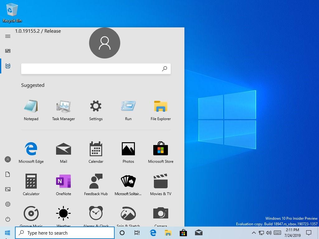Microsoft เผลอปล่อย Windows 10 สำหรับทดลองภายใน พบเตรียมทำ Start Menu ใหม่