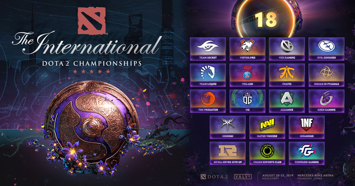 เผยครบ! 18 ทีมสุดแกร่งที่เข้าสู่การแข่งขัน The International 9 ในวันที่ 20 – 25 สิงหาคมนี้