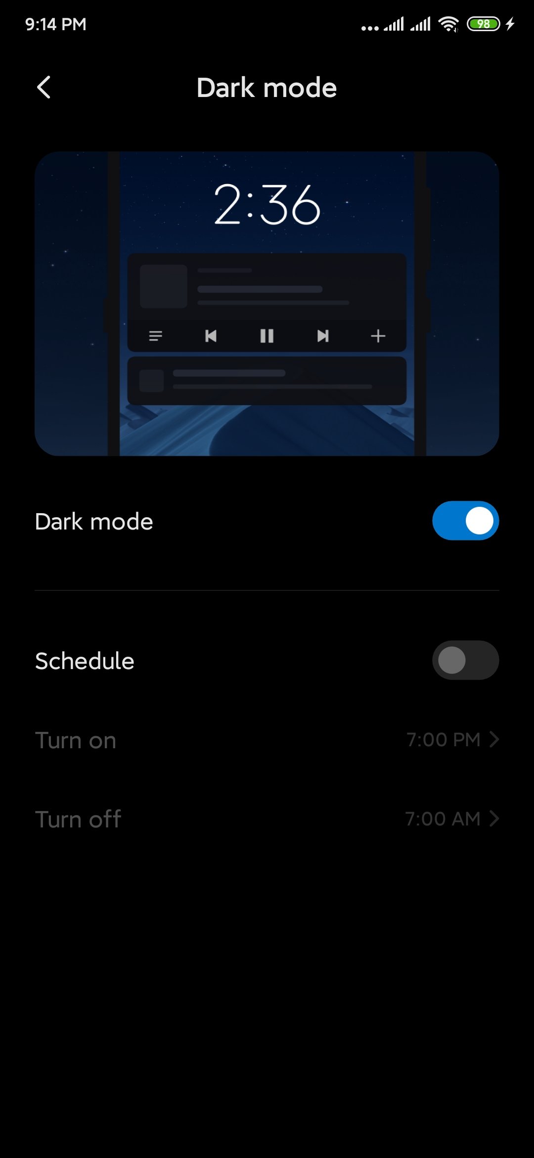 Dark Mode