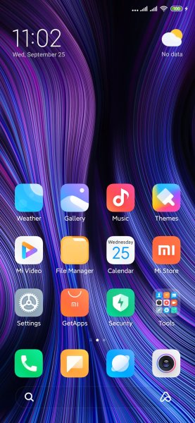 MIUI 11 Homescreen