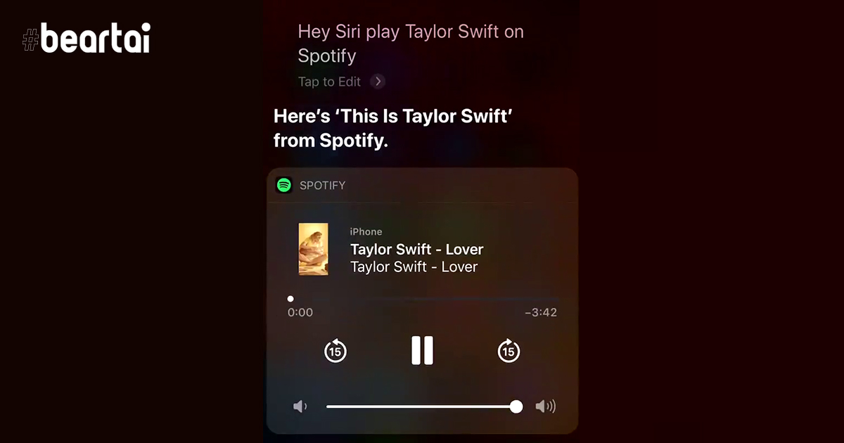 Spotify ทดสอบเตรียมรองรับ Siri แล้ว บน iOS 13