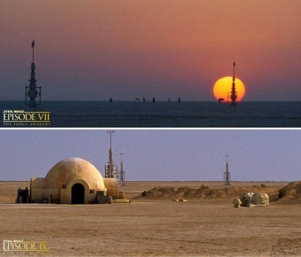 The Force Awakens ที่ได้รับข้อกล่าวหาว่าทำเลียนแบบ A New Hope ภาคแรก