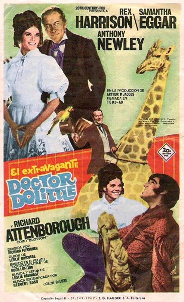 Poster ฉบับฝรั่งเศสของ Doctor Dolittle (1967)