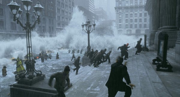 ฉากคลื่นยักษ์ถล่มเมืองนิวยอร์ก ใน The Day After Tomorrow (2004)