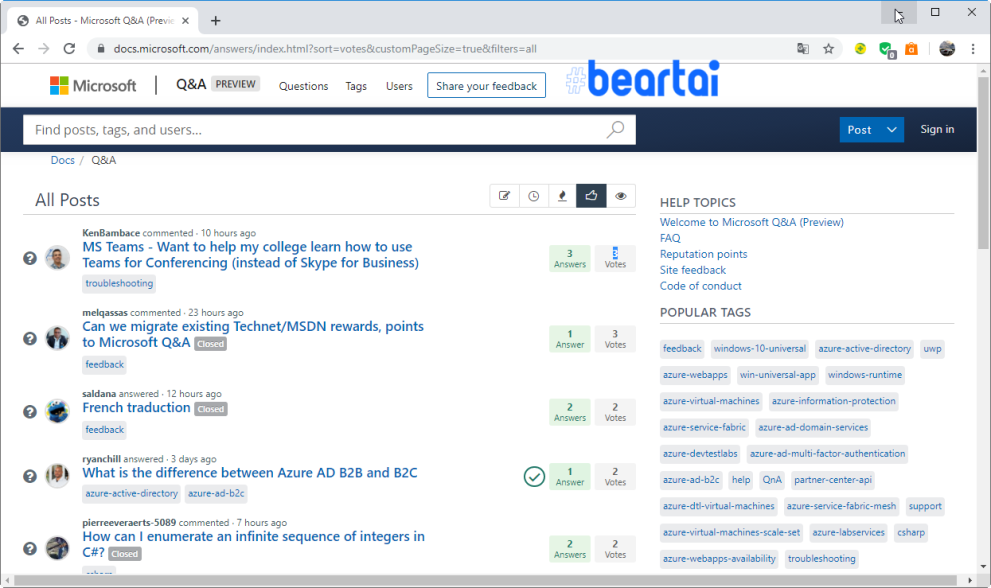 Microsoft เปิดตัวบริการ Q & A ถามตอบปัญหาทางเทคนิคแทนที่ฟอรัม MSDN และ ...