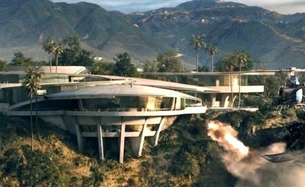 ภาพบ้านของ โทนี่ สตาร์ค ที่เห็นในหนัง iron man