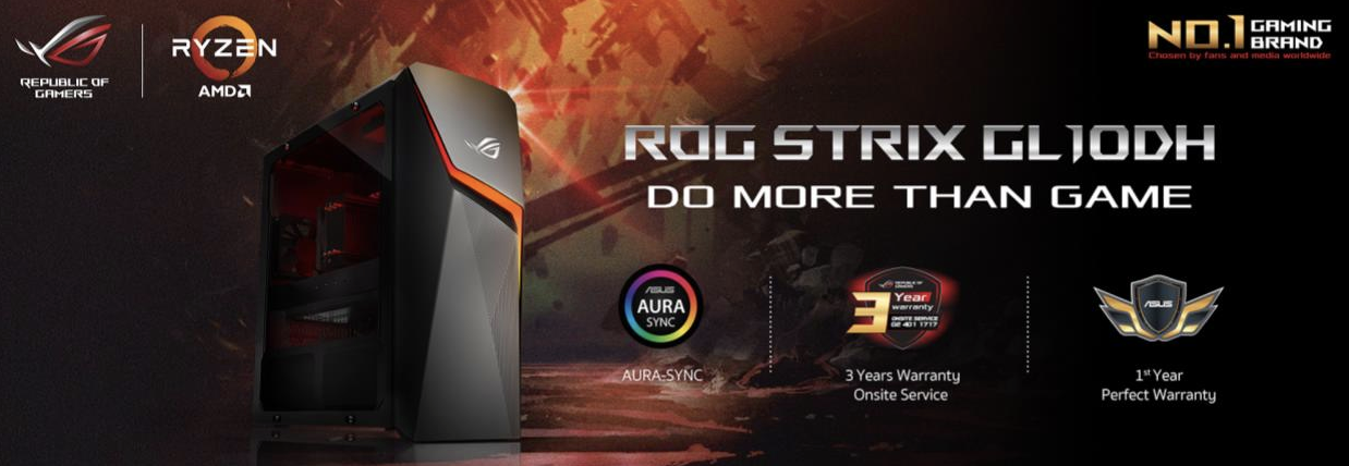 ROG Strix GL10DH พร้อมวางจำหน่ายแล้วด้วยสเปคคุ้มค่าราคาเริ่มต้นสุดเร้าใจ