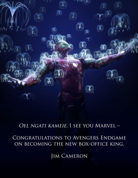 สาส์นแสดงความยินดีจาก เจมส์ คาเมรอน ตอนที่ Avengers :EndGame ทำรายได้เหนือ Avatar
