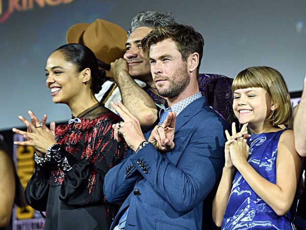 Taika Waititi ในงานเปิดตัว Thor:Love and Thunder ที่งาน Comic Con 2019