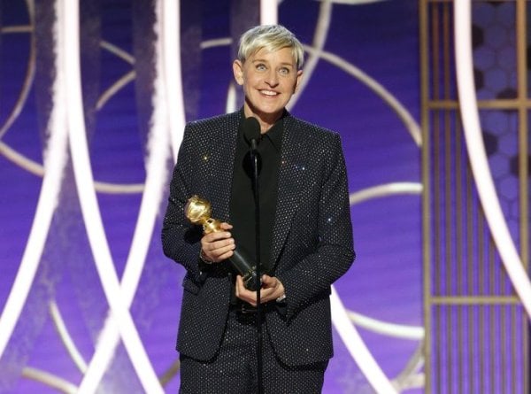 Ellen DeGeneres accepts the Carol Burnett TV Achievement 