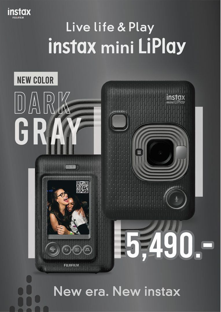 Instax mini LiPlay กลับมาอีกครั้งกับสีใหม่ Dark Gray เอาใจคนชอบโทนเข้มๆ