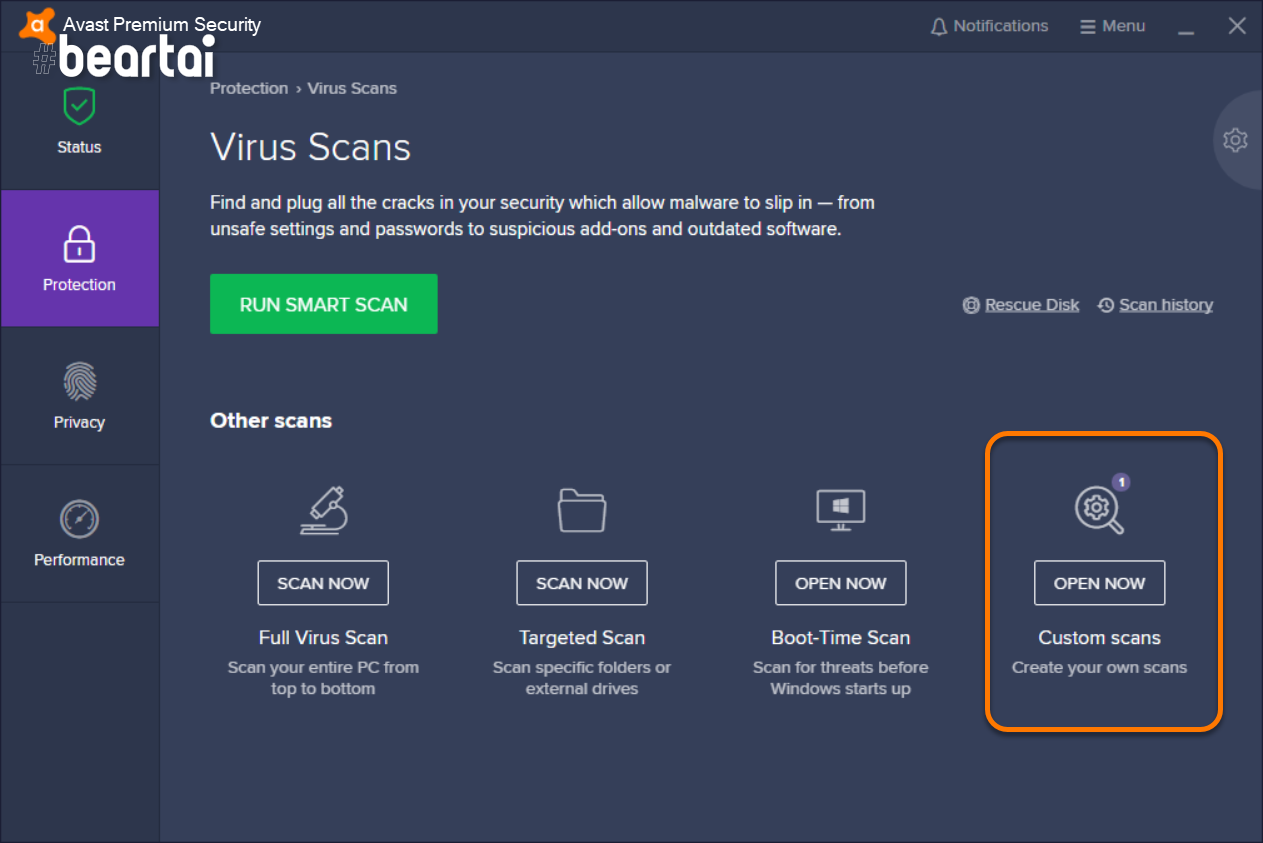 Avast โปรแกรมป้องกันไวรัสฟรี