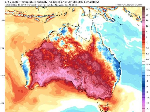 18 ธันวาคม 2019 วันที่ร้อนที่สุดในประวัติศาสตร์ออสเตรเลีย