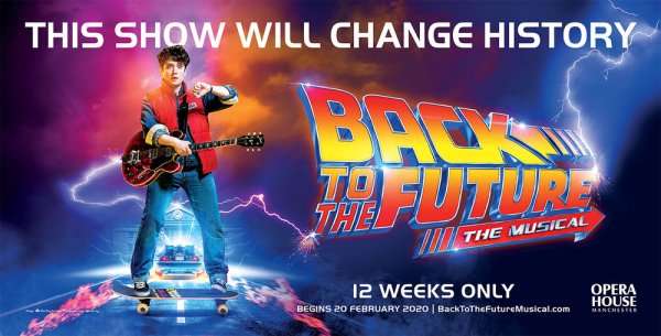 แบนเนอร์โปรโมต back to the future : the musical