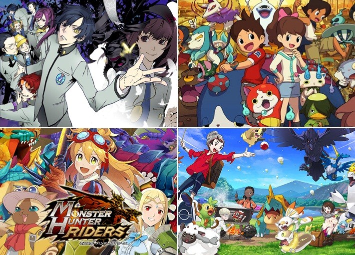 Persona, Yo-kai Watch , Monster Hunter Riders , Pokémon