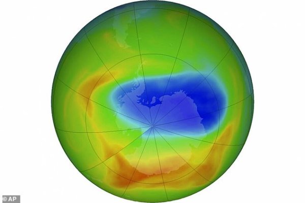 ภาพถ่ายดาวเทียมขององค์กรนาซา เผยให้เห็นว่ารูโหว่โอโซนของโลกหดขนาดเล็กลงที่สุดในรอบ 32 ปี