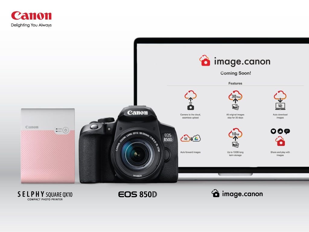 Canon ลุยตลาด เปิดตัว DSRL EOS 850D และโฟโต้พรินเตอร์ SELPHY SQUARE QX10 พร้อมแนะนำแพลตฟอร์มคลาวด์สำหรับเก็บภาพ image.canon